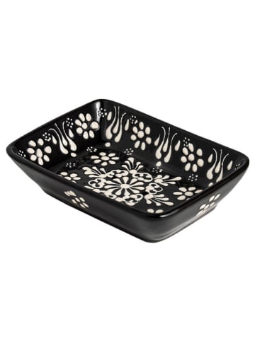 Ottoman Seifenschale "Night" in Schwarz - (L)13 x (B)9,5 x (H)6 cm