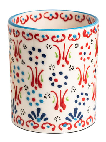 Ottoman Zahnputzbecher "Tavus" in Bunt - (H)9,5 x Ø 8 cm