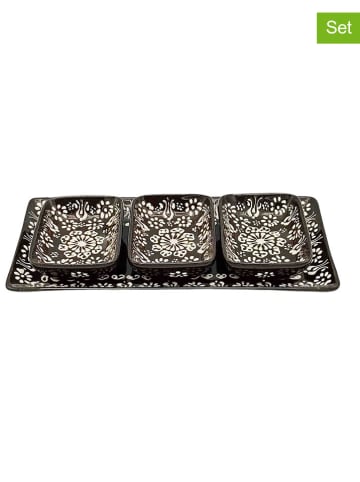 Ottoman 4tlg. Servier-Set in Schwarz