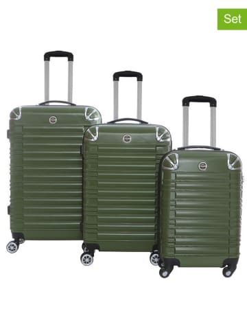 Geographical Norway 3tlg. Hardcase-Trolleyset "Sourcing" in Khaki