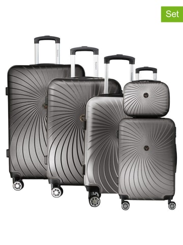 Geographical Norway 5tlg. Hardcase-Trolleyset "Sunlighteo" in Anthrazit