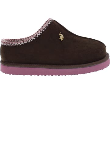 U.S. Polo Assn. Kapcie w kolorze brązowym