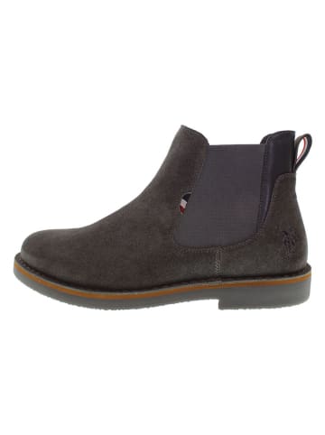 U.S. Polo Assn. Leder-Chelsea-Boots in Anthrazit