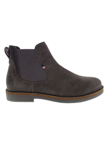 U.S. Polo Assn. Leren chelseaboots antraciet