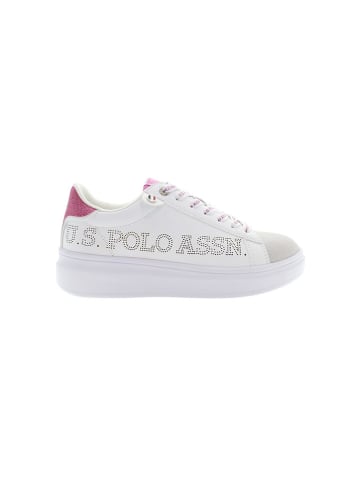 U.S. Polo Assn. Sneakersy w kolorze biało-różowym