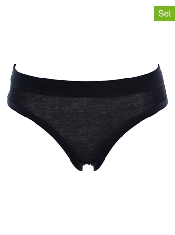 COTONELLA 4er-Set: Slips in Schwarz