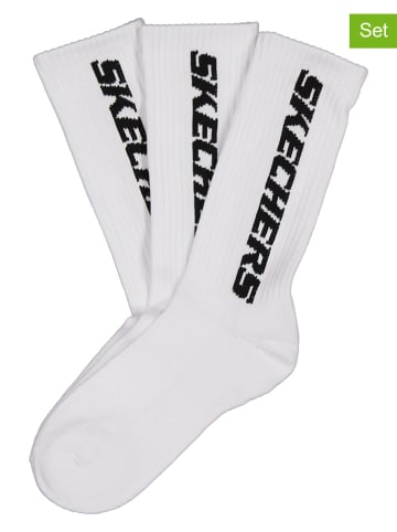 Skechers Skarpety (3 pary) w kolorze białym