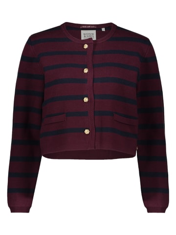 Scotch & Soda Kardigan w kolorze granatowo-bordowym