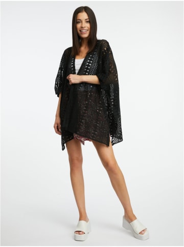 orsay Ponczo w kolorze czarnym