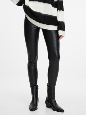orsay Legginsy w kolorze czarnym ze skóry syntetycznej