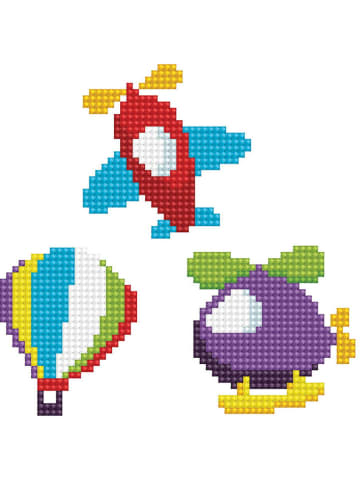 DIAMOND DOTZ Kreativset "Diamond Painting Sticker Flugzeuge" - ab 6 Jahren