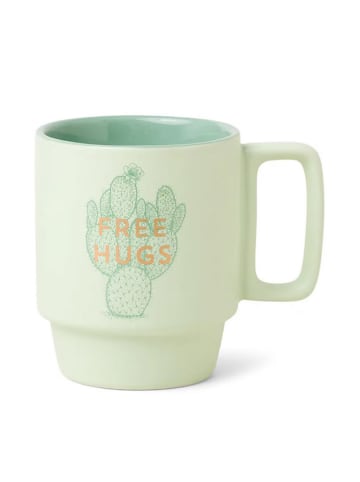 DESIGNWORKS INK ® Jumbotasse "Free Hugs" in Grün - 355 ml