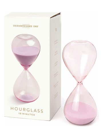 DESIGNWORKS INK ® Schreibtisch-Sanduhr in Lila - (H)16 cm