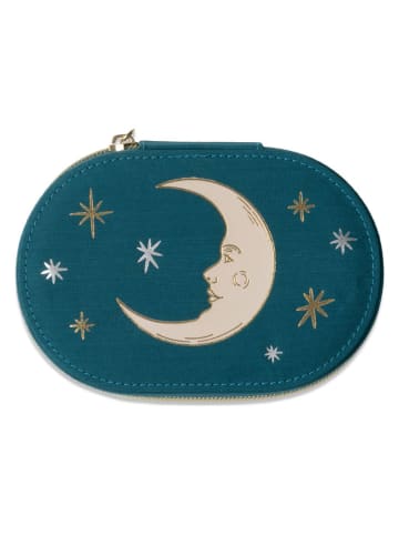 DESIGNWORKS INK ® Schmuckkästchen "Teal Moon" in Türkis/ Creme - (L)14,5 x (B)10 cm