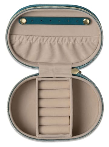 DESIGNWORKS INK ® Schmuckkästchen "Teal Moon" in Türkis/ Creme - (L)14,5 x (B)10 cm