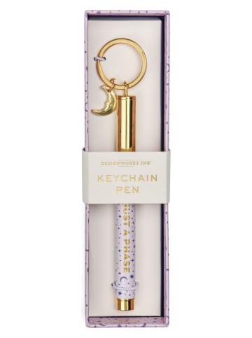 DESIGNWORKS INK ® Balpen "Just A Phase" paars/goudkleurig - (L)13,5 cm