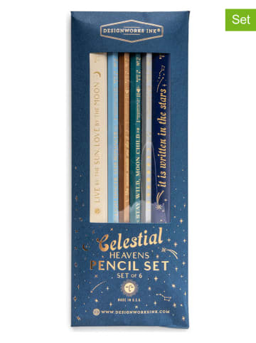 DESIGNWORKS INK ® 6er-Set: Bleistifte "Celestial Heavens" in Bunt