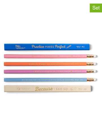 DESIGNWORKS INK ® 6-delige set: potloden "Mother Knows Best" meerkleurig