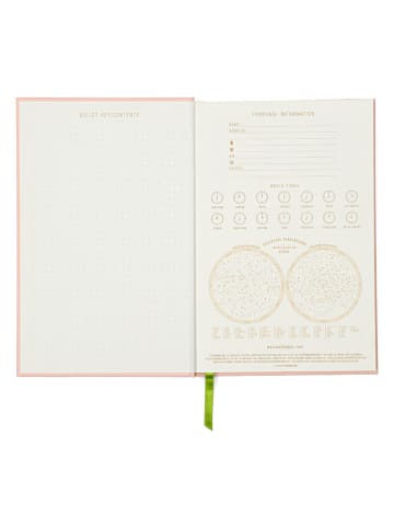 DESIGNWORKS INK ® Notizbuch "Sun" in Rosa/ Blau - (L)19 x (B)15 cm