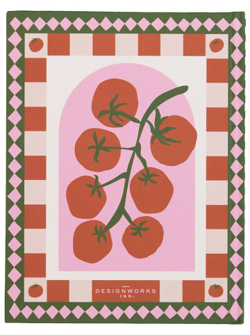 DESIGNWORKS INK ® Notizbuch "Tomato" in Rosa/ Rot - (L)20 x (B)15 cm
