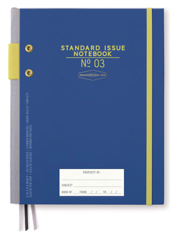 DESIGNWORKS INK ® Notizbuch in Blau - (L)21 x (B)17 cm