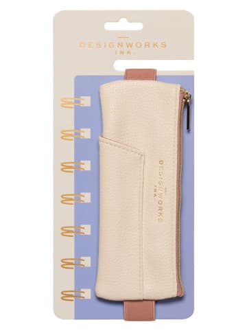 DESIGNWORKS INK ® Federmäppchen in Creme/ Taupe - (L)18 x (B)5,5 cm
