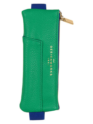 DESIGNWORKS INK ® Etui groen/donkerblauw - (L)18 x (B)5,5 cm