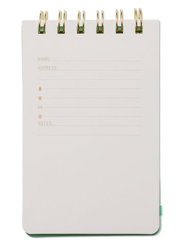 DESIGNWORKS INK ® 2-delige set: notitieboeken "For Fox Sake" lichtroze/groen - (L)14 x (B)9 cm