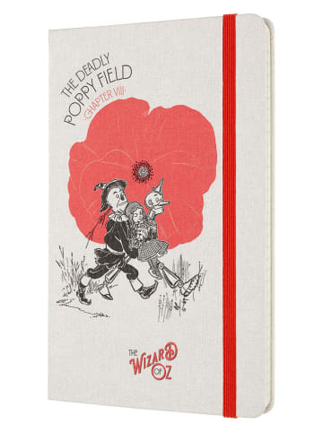 Moleskine Notitieboek "Wizard of Oz" wit/rood - (B)13 x (H)21 cm