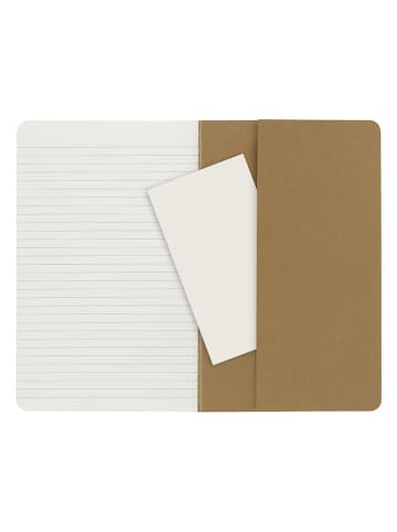 Moleskine 2-delige set: gelinieerde notitieboeken lichtbruin - (B)13 x (H)21 cm