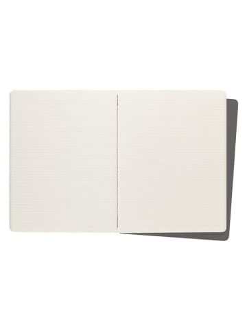 Moleskine 2-delige set: gelinieerde notitieboeken grijs - (B)19 x (H)25 cm