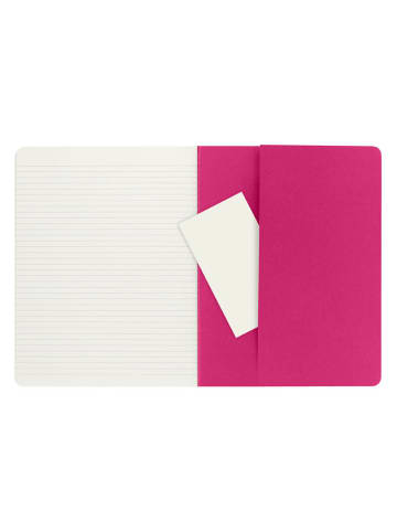 Moleskine 2-delige set: gelinieerde notitieboeken roze - (B)19 x (H)25 cm