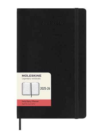 Moleskine Tageskalender "2025-26" in Schwarz - (L)21 x (B)13 cm