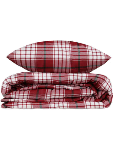 Colourful Cotton Bettwäsche-Set "Burberry" in Rot/ Weiß