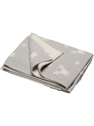 David Fussenegger Plaid "Deco - Rentier" in Hellgrau/ Creme