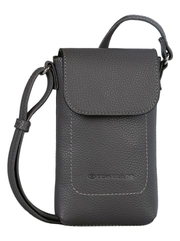 Tom Tailor Handytasche "Elis" in Anthrazit - (B)12 x (H)19 x (T)3 cm