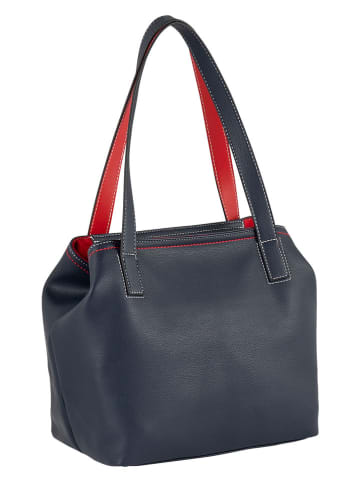 Tom Tailor Shopper "Miri" in Dunkelblau - (B)34 x (H)28 x (T)10 cm