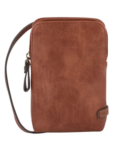 Tom Tailor Torebka "Rubiana" w kolorze jasnobrązowym na telefon - 11 x 18 x 2 cm