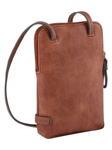 Tom Tailor Handytasche "Rubiana" in Hellbraun - (B)11 x (H)18 x (T)2 cm