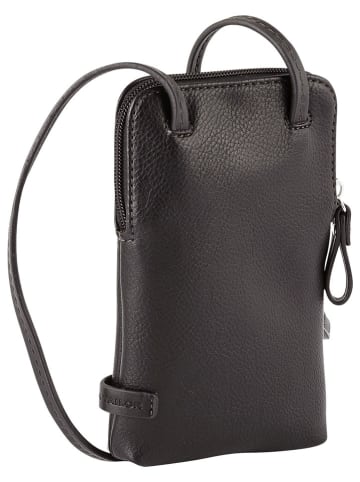 Tom Tailor Torebka "Rubiana" w kolorze czarnym na telefon - 11 x 18 x 2 cm