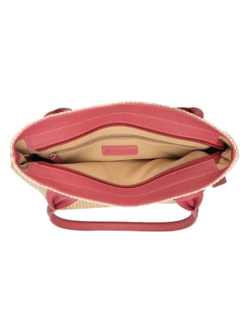 Tom Tailor Torebka "Sharon" w kolorze różowo-jasnobrązowym - 34 x 24 x 13 cm