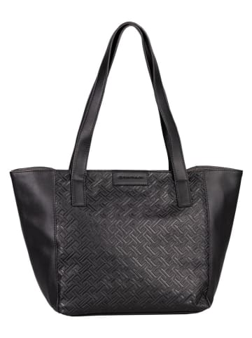 Tom Tailor Shopper "Mirenda" in Schwarz - (B)43 x (H)26 x (T)19 cm