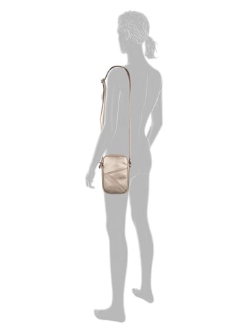 Tom Tailor Torebka "Milla" w kolorze złotym na telefon - 14 x 22,5 x 4 cm