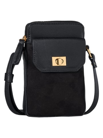 Tom Tailor Handytasche "Taya" in Schwarz - (B)12,5 x (H)20 x (T)3,5 cm