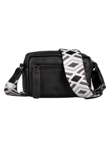 Tom Tailor Umhängetasche "Mena" in Schwarz - (B)18 x (H)12 x (T)5 cm