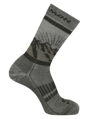 SALOMON Trekkingsokken "Retro Wool" grijs/kaki