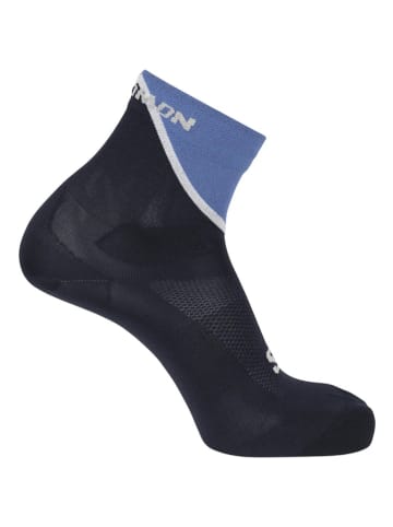 SALOMON Hardloopsokken "Pulse Ankle" donkerblauw/lichtblauw