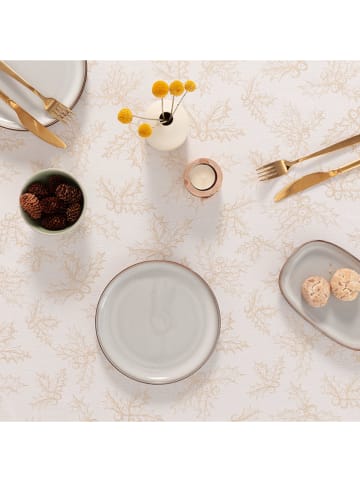 GAMUSI Tischdecke "Holly" in Weiß/ Gold