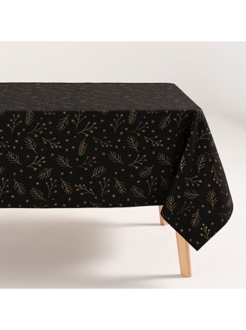 GAMUSI Tischdecke "Berrie" in Schwarz/ Gold