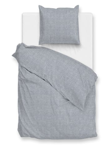 HNL Flanell-Bettwäsche-Set "Flanella di Lino" in Blau
